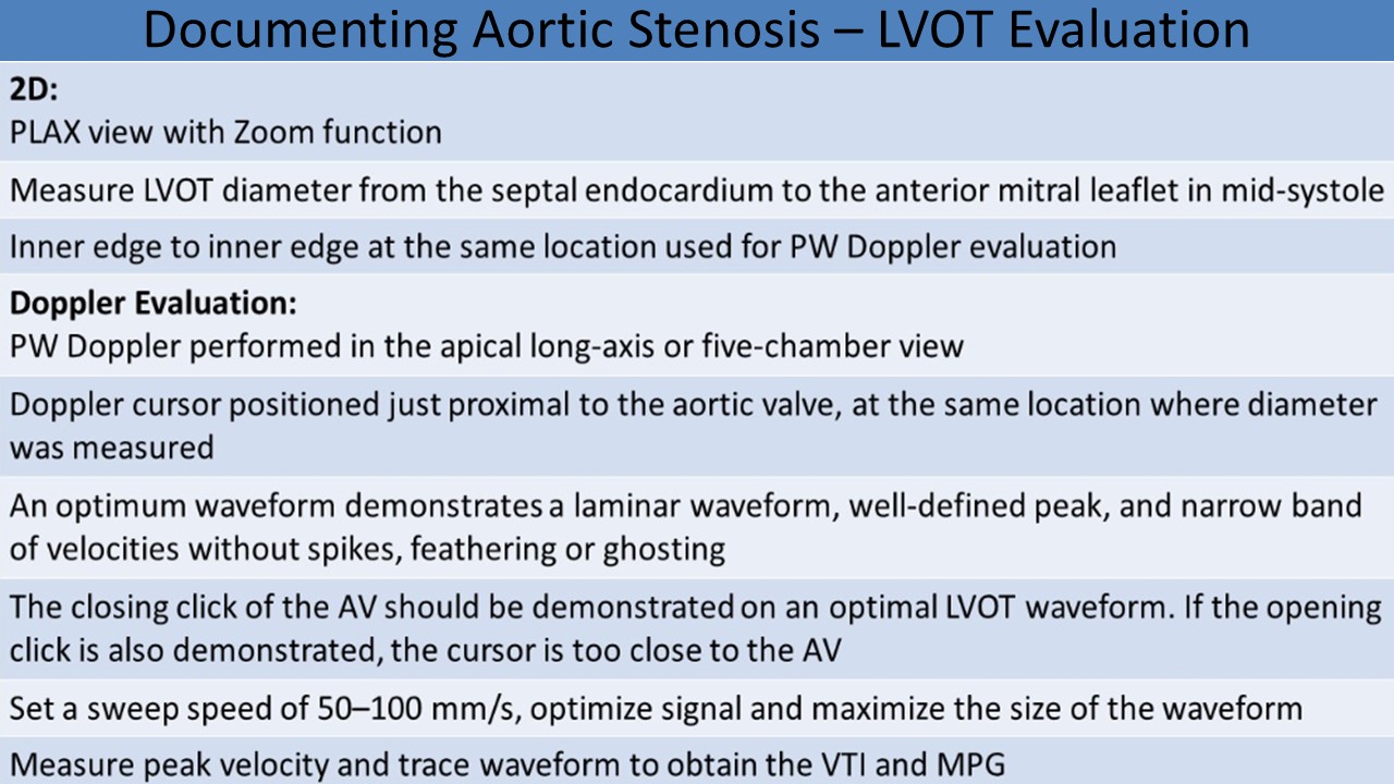 Documenting Aortic Stenosis