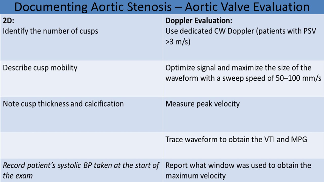 Documenting Aortic Stenosis 2