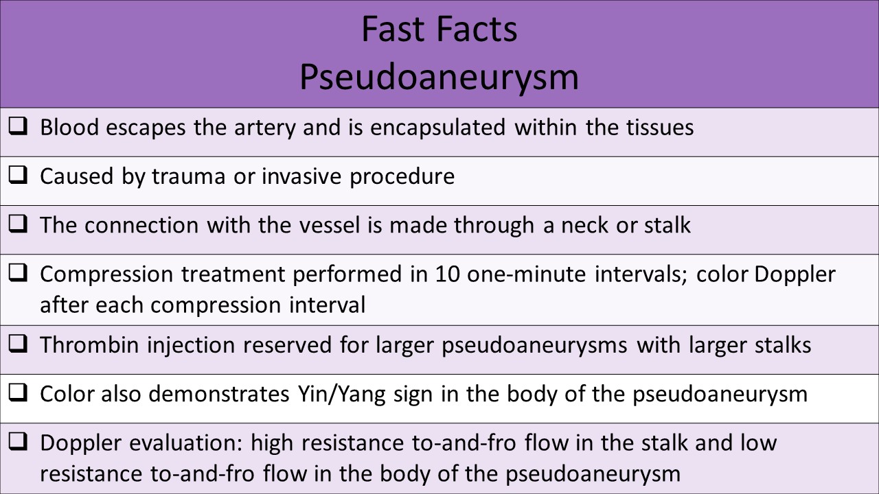 Pseudoaneurysm
